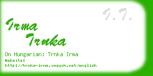 irma trnka business card